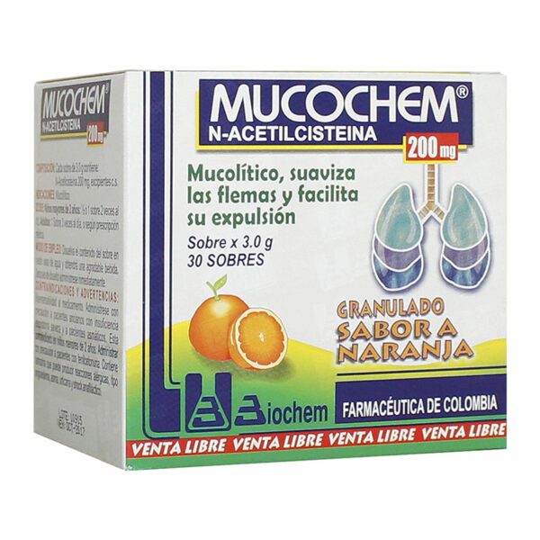 Mucochem 200 Mg Adultos 30 Sobres - Imagen 2